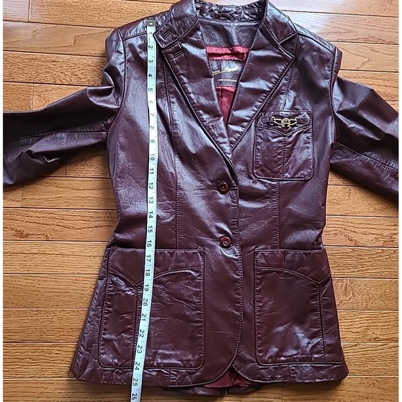 Etienne Aigner Brown Leather Jacket - Picture 14 of 16